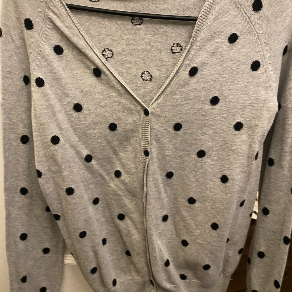 Gray Polka Dot Women's Sweater